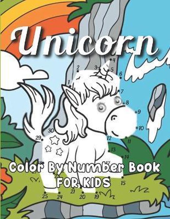 Unicorn Color By Number Book For Kids, Noor Press 9798674314660