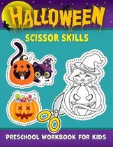 halloween scissor skills preschool Workbook book for kids: My First Work Book Cut & Color Scissor Skills Activity Book