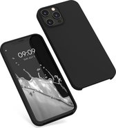 kwmobile telefoonhoesje geschikt voor Apple iPhone 12 Pro Max - Hoesje met siliconen coating - Smartphone case in zwart