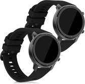 kwmobile 2x armband voor Huami Amazfit GTR (42mm) - Bandjes voor fitnesstracker in zwart