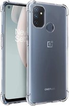 OnePlus Nord N100 hoesje - MobyDefend Transparante Shockproof TPU Gelcase - Verstevigde Hoeken - Volledig Doorzichtig - GSM Hoesje - Telefoonhoesje Geschikt Voor: OnePlus Nord N100