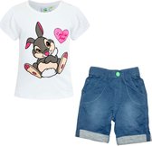 Disney Stampertje set - broek + t-shirt - wit/blauw - maat 80/86 (18 maanden)