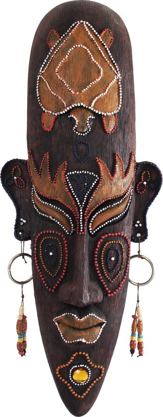 Planeet commentaar Pidgin Afrikaans hoofd 50 cm - gedetailleerde afwerking - Afrikaanse decoratie -  wanddeco | bol.com