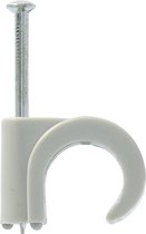 KOPP spijkerclip rond | voor kabel Ø 4 tot 7 mm | wit | 100 STUKS