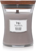 WoodWick Hourglass Medium Geurkaars - Wood Smoke