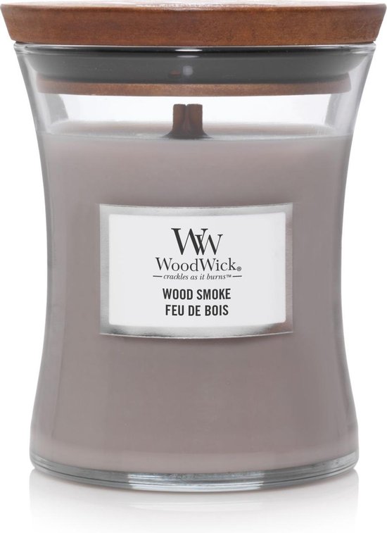 Bougie parfumée sablier Woodwick - Fumée de bois