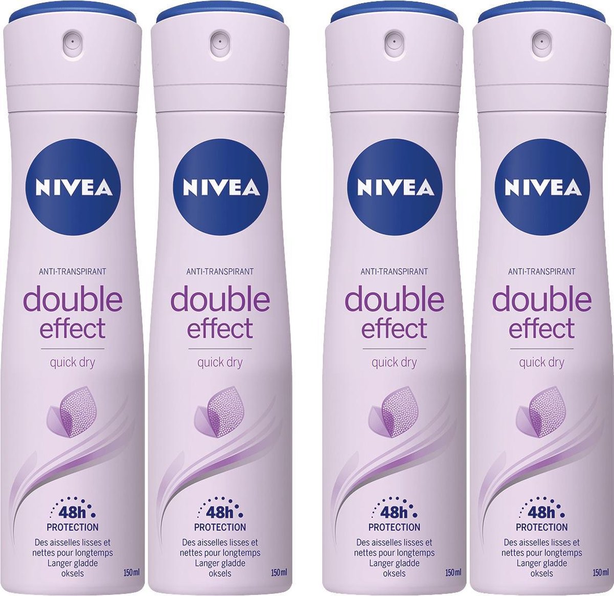 Goedkoopste NIVEA Deo Spray Double Effect - Voordeelverpakking 4 x 150 ml