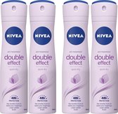 NIVEA Deo Spray Double Effect - Voordeelverpakking 4 x 150 ml