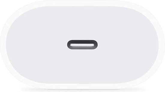 iPhone 12 oplaadstekker 20W USB-C Power oplader - Wit - Geschikt voor Apple iPhone 12 - Apple iPad - USB-C Apple Lightning |Snellader iPhone 12 / 11 / X / iPad / 12 Pro Max / iPhone 12 Pro | iPhone 12 Lader | USBC lader | USB-C Lader | iPhone 12 - Merkloos