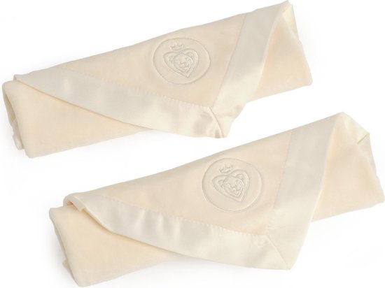 Prince Lionheart Silkies - Comforter - Zacht Plush & Satin Trim - Tactile Stimulatie - Net Geboren, Baby & Kleuter - Wasbaar - Créme van Prince Lionheart — afbeelding 2
