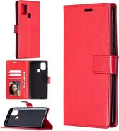 Portemonnee Book Case Hoesje Geschikt voor: Motorola Moto G9 Power -  rood