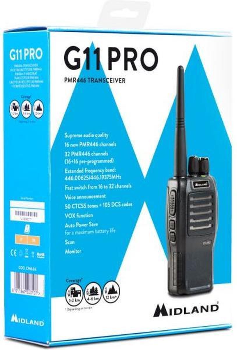 Pack de 2 Midland G11 Pro - Talkie walkie - C966.06