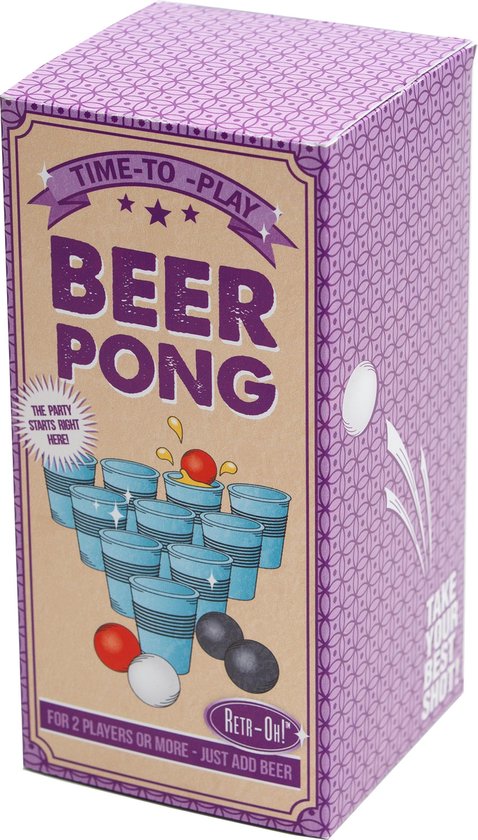 Beerpong Drankspel - Bier pong spel - bierpong actiespel - beer pong partyspel - Retr-0h!