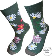Verjaardag cadeau - Moederdag cadeau - Moeder sokken -Moederdag - Bloemen sokken - Leuke sokken - Vrolijke sokken - Luckyday Socks - Sokken met tekst - Aparte Sokken - Socks waar j
