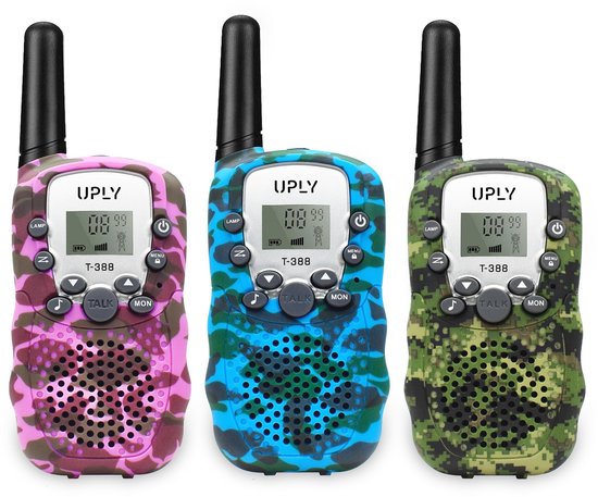 Uply walkie talkie voor kinderen en volwassenen -portofoon - 5km bereik - set van 3