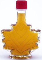 Turkey Hill Graad A amber ahornsiroop (50ml) in ahorn blad fles