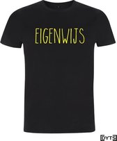 T-shirt | Karaktereigenschappen | Eigenwijs04 - fluor yellow, XL, Dames