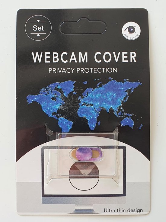 Universeel Ultra Dun Webcam Cover - Privacy Schuifje - Webcam Slide - Webcam Shutter - Privacy Protection Slider - Geschikt voor Macbook, Laptop, Tablet, Smartphone - Roze/Paars - Merkloos