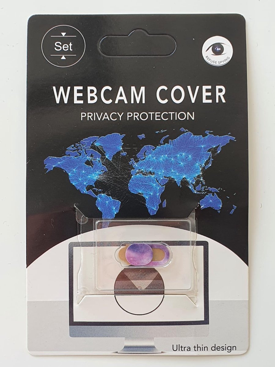 Universeel Ultra Dun Webcam Cover - Privacy Schuifje - Webcam Slide - Webcam Shutter - Privacy Protection Slider - Geschikt voor Macbook, Laptop, Tablet, Smartphone - Roze/Paars