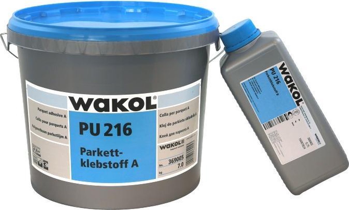 Houtlijm - Parketlijm - Wakol - 2K - PU - 216- 7,75 kg - Eiken/Beige - Watervrij