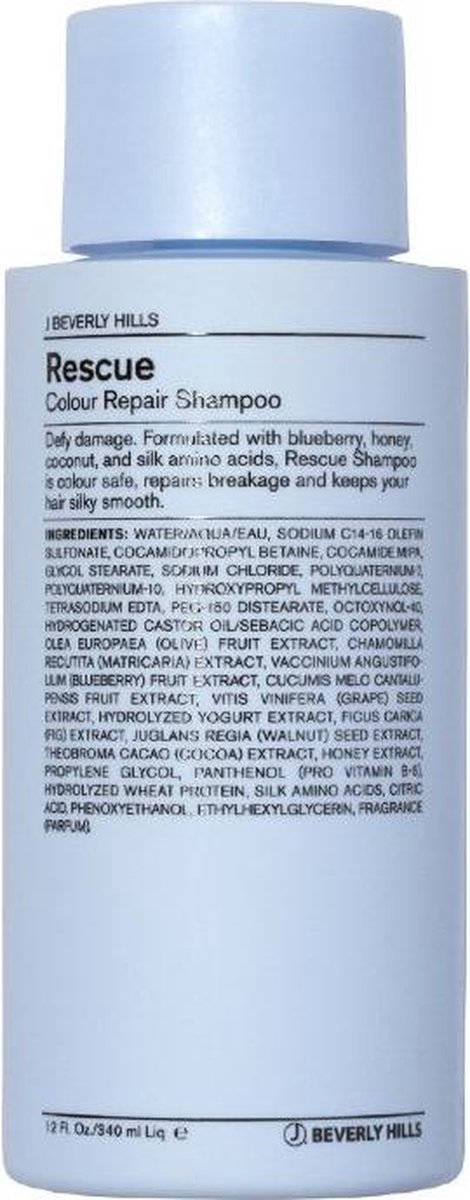 J Beverly Hills Blue Rescue Shampoo 340 ml - Normale shampoo vrouwen - Voor Alle haartypes