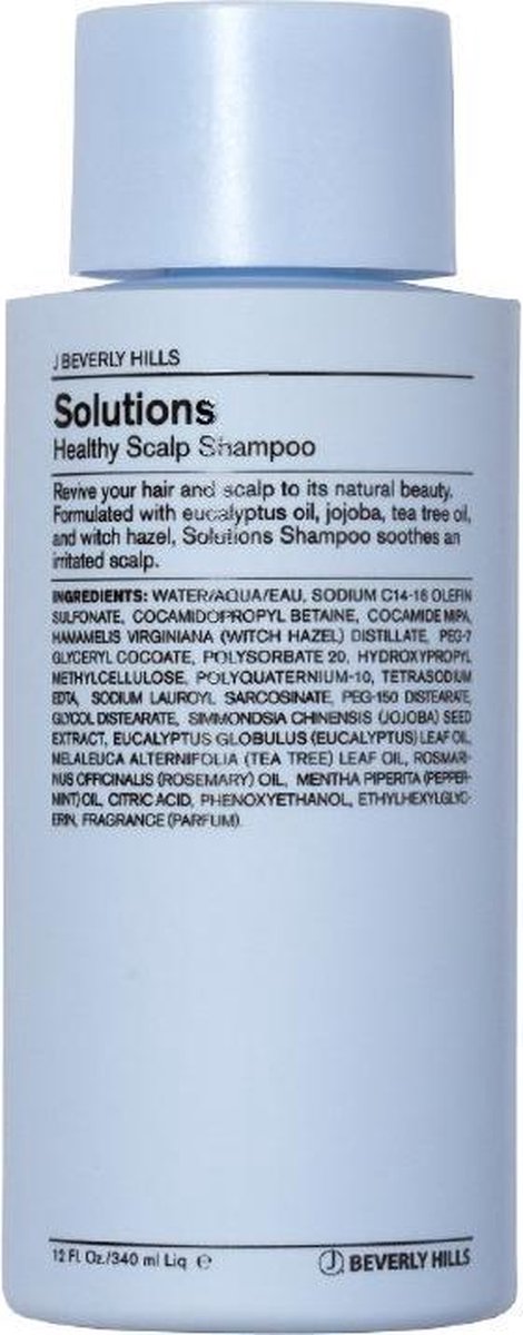 J Beverly Hills Blue Solutions Shampoo 340 ml - Anti-roos vrouwen - Voor Alle haartypes