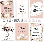 Kimago.nl - wenskaarten - kaartenset - ansichtkaarten - moederdag - Nederlandse tekst - 6 stuks