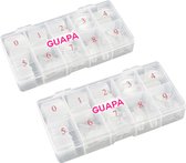 GUAPÀ - Nagel Tips Kunstnagel Set 1000 Stuks voor het verlengen van je nagels - Acryl en Gel - 2 x 500 stuks Transparant