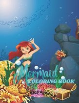 Mermaid Coloring Book For Kids Ages 4-8