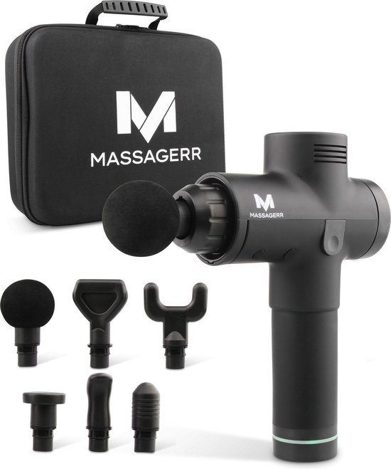 Massagerr Massage Gun - 30 Snelheidsniveaus - 6 Opzetstukken - Massage Apparaat