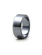 Stones & Bones® Hematiet Ring plat 10mm maat 20