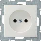 Berker S.1 inbouw wandcontactdoos enkel, zonder randaarde, wit
