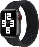 Bee's Geschikt voor de Apple Watch Series - 42/44 mm - Gevlochten Watch Bandje - S - Zwart