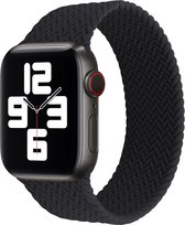 Bee's Geschikt voor de Apple Watch Series - 42/44 mm - Gevlochten Watch Bandje - M - Zwart
