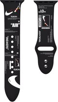 Apple Watch Band 42MM/44MM Nike Air Jordan 1 Classic Black/Zwart Voor Apple Watch Series 4,5 & 6 - Apple Watch Bandje - Apple watch strap - Series 4/5/6 - Nike