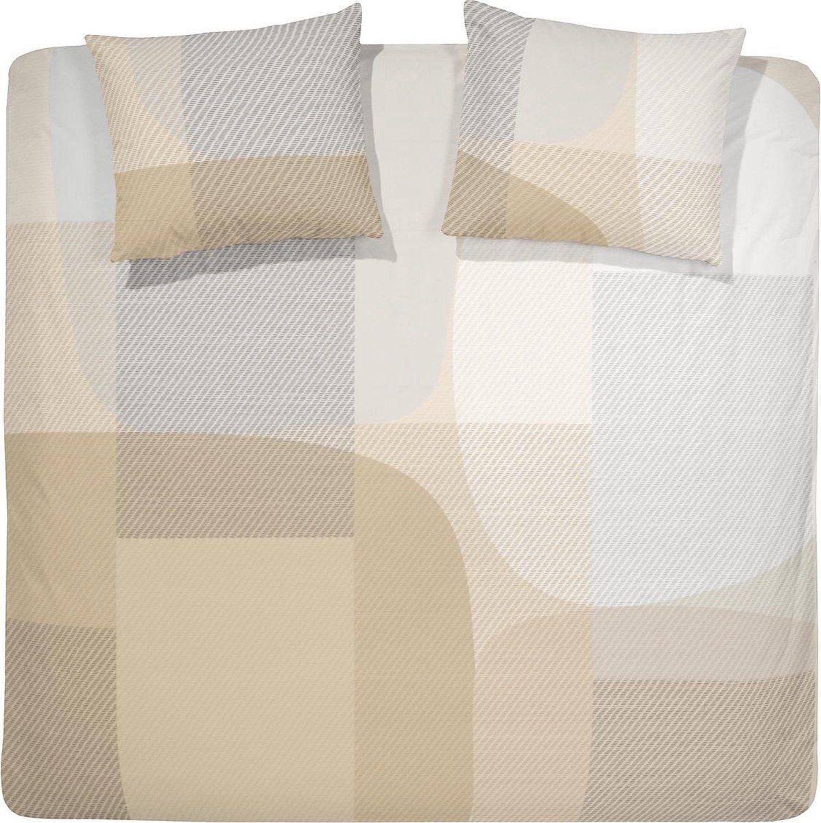 Damai Dekbedovertrekset satijn 240 x 200/220 cm Moore butter cream + 2 kussenslopen 60x70