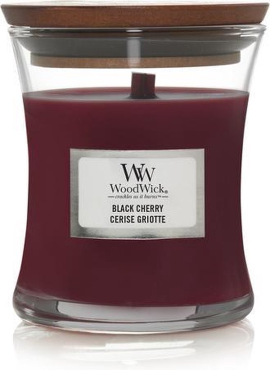 Woodwick Hourglass Medium Geurkaars - Cherry