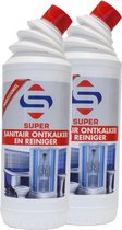 SuperCleaners - Sanitair ontkalker en reiniger - 2 x 1L