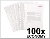 Originele Falken 100-pack economy PP plastic brochurehoezen Voor A4 transparant