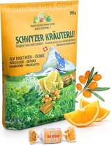 Zwitserse kruidenbonbons- Duindoorn- Sinaasappel- 150gr- Gluten & Lactosevrij