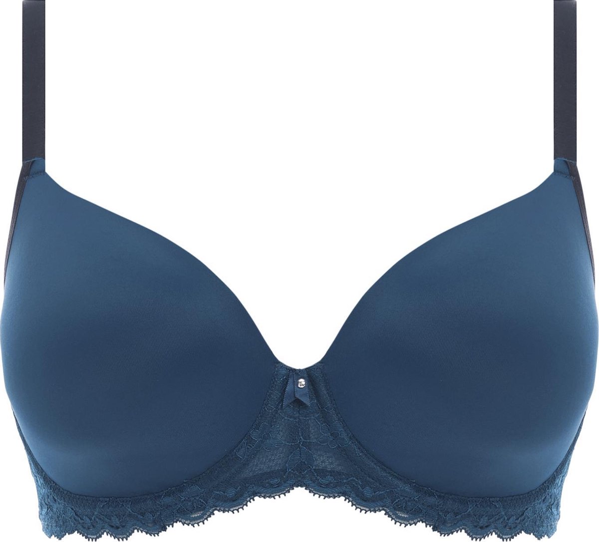 Freya OFFBEAT UW Moulded Demi T-shirt Bra Vrouwen Beha - POSEIDON Blauw