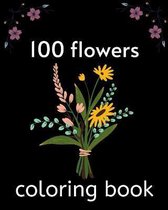 100 flowers coloring book