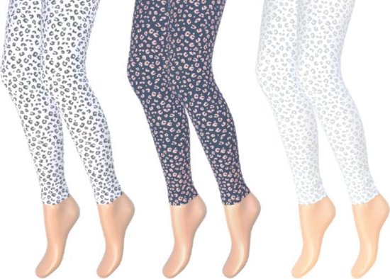 Legging enfant 3 pièces - Imprimé léopard - Taille 98-104