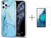 Luxe marmer hoesje voor Samsung Galaxy S20 | Marmerprint | Back Cover + 1x screenprotector