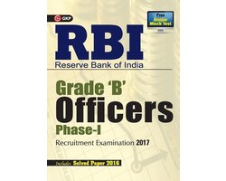 RBI Reserve Bank of India GRADE (B) Officers Phase-I Recruitment Examination 2017