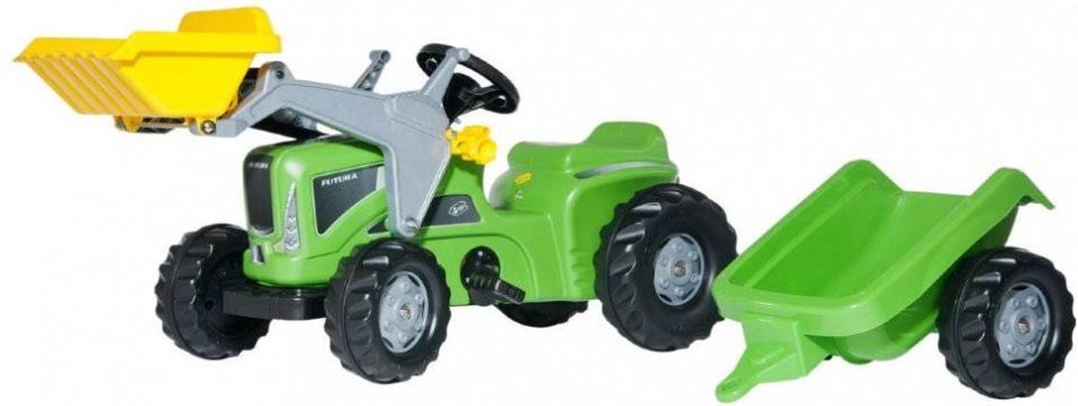 Rolly Toys 630035 RollyKiddy Futura Tractor met Lader en Aanhanger
