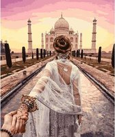 Schilderenopnummers.com® - Schilderen op nummer volwassenen - Taj Mahal - 50x40 cm - Paint by numbers