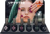 NailPerfect UPVOTED Cabin in the Woods Display (1x each color + high shine no wipe top gel + free display