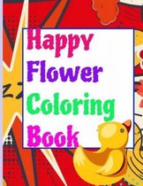 Happy Flower Coloring Book