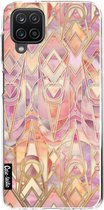Casetastic Samsung Galaxy A12 (2021) Hoesje - Softcover Hoesje met Design - Coral and Amethyst Art Print